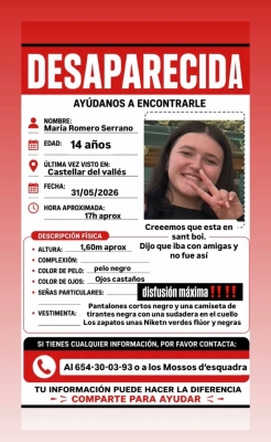 Busquen una menor de Castellar desapareguda diumenge a la tarda