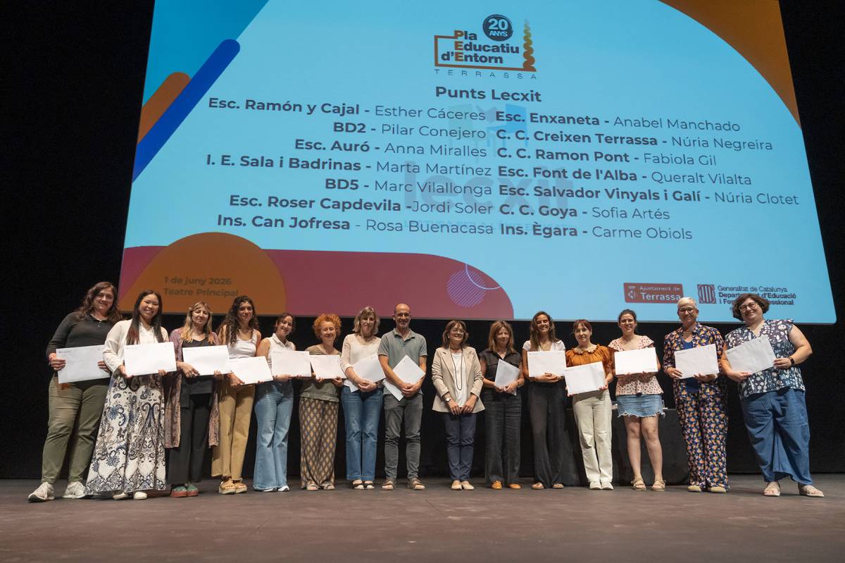 El Pla Educatiu d’Entorn celebra 20 anys a Terrassa - El Pla Educatiu d’Entorn celebra 20 anys a Terrassa