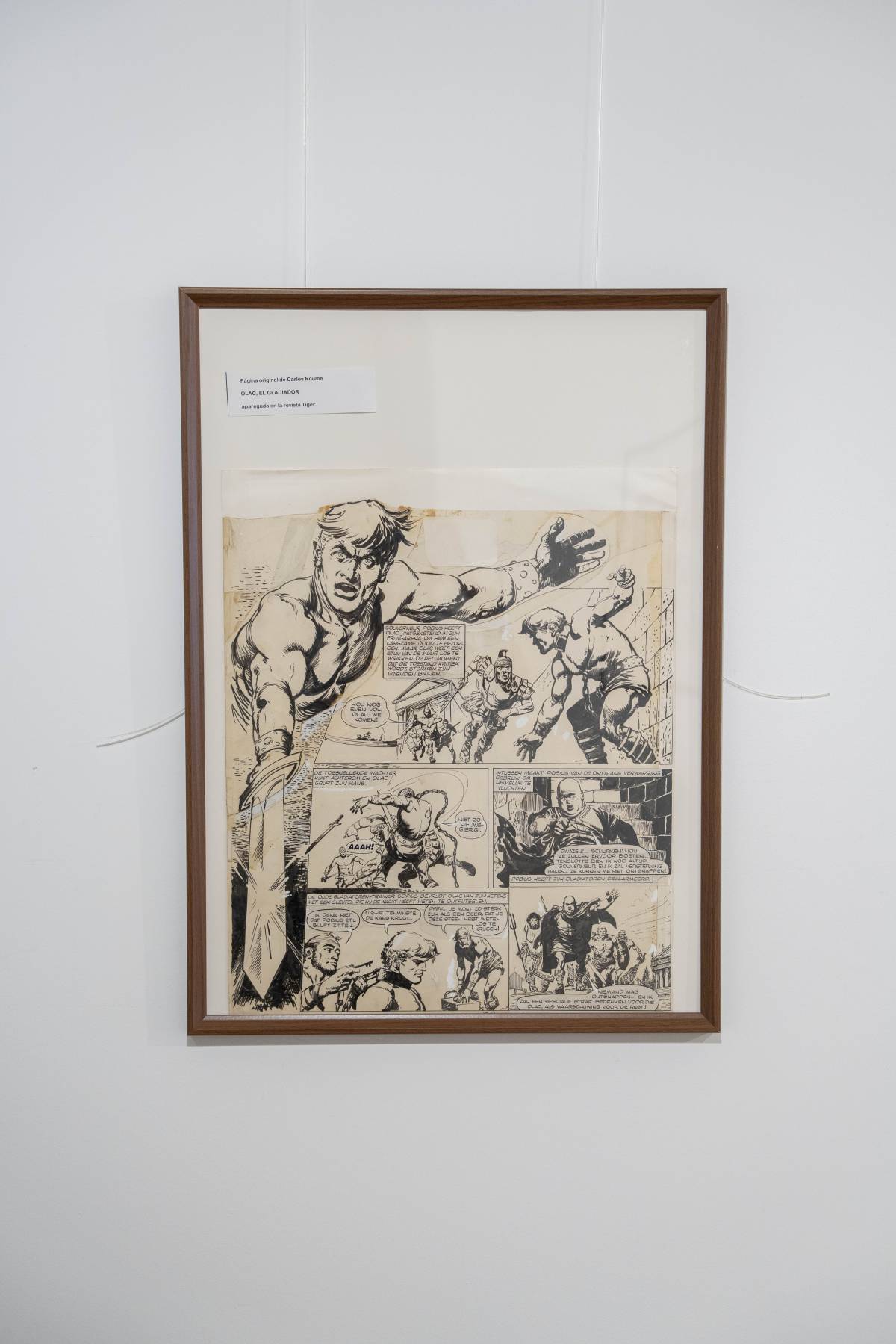 Una de les pàgines originals exhibides a la sala - Alberto Tallón