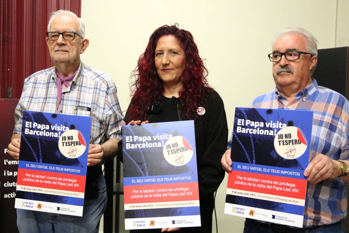 Les entitats laiques denuncien l'ús de fons públics per finançar la visita de Lleó XIV