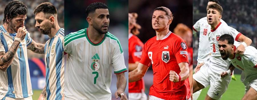 Els integrants del Grup J del Mundial 2026: Argentina, Argèlia, Àustria i Jordània