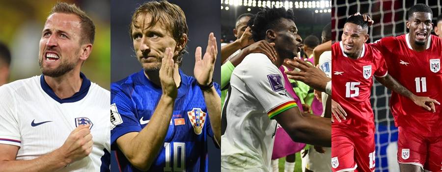 Els integrants del Grup L del Mundial 2026: Anglaterra, Croàcia, Ghana i Panamà