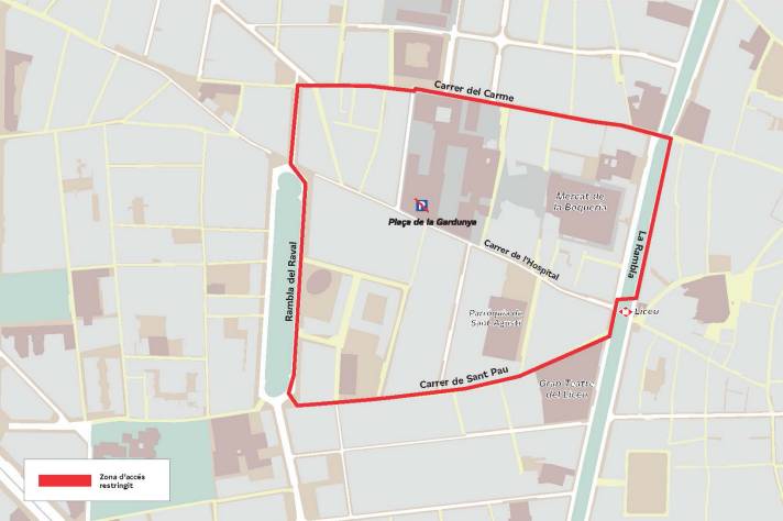 Afectacions de la mobilitat amb motiu de la visita del Papa en entorns de la parròquia de Sant Agustí i de la plaça de la Gardunya