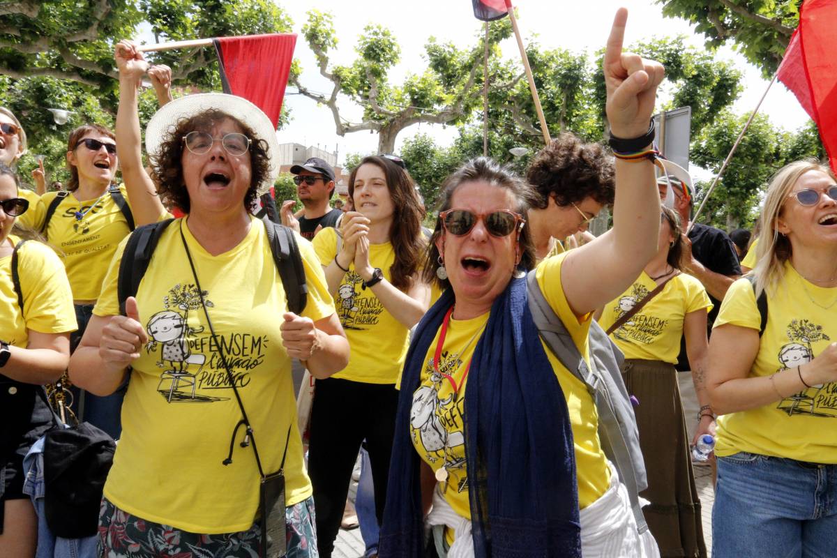 Eufòria a Tàrrega pel rebuig al preacord entre sindicats i Educació