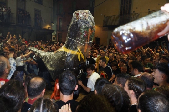 Identifiquen una persona per llançar ous als gegants a la Patum: «Li caurà a sobre tot el pes de la llei»