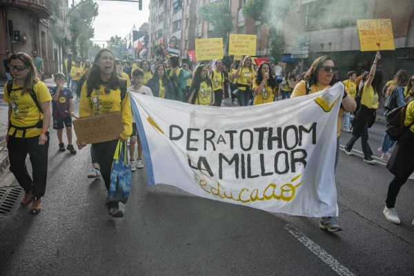 Els docents criden a la vaga el proper dimarts coincidint amb la visita del papa Lleó XIV