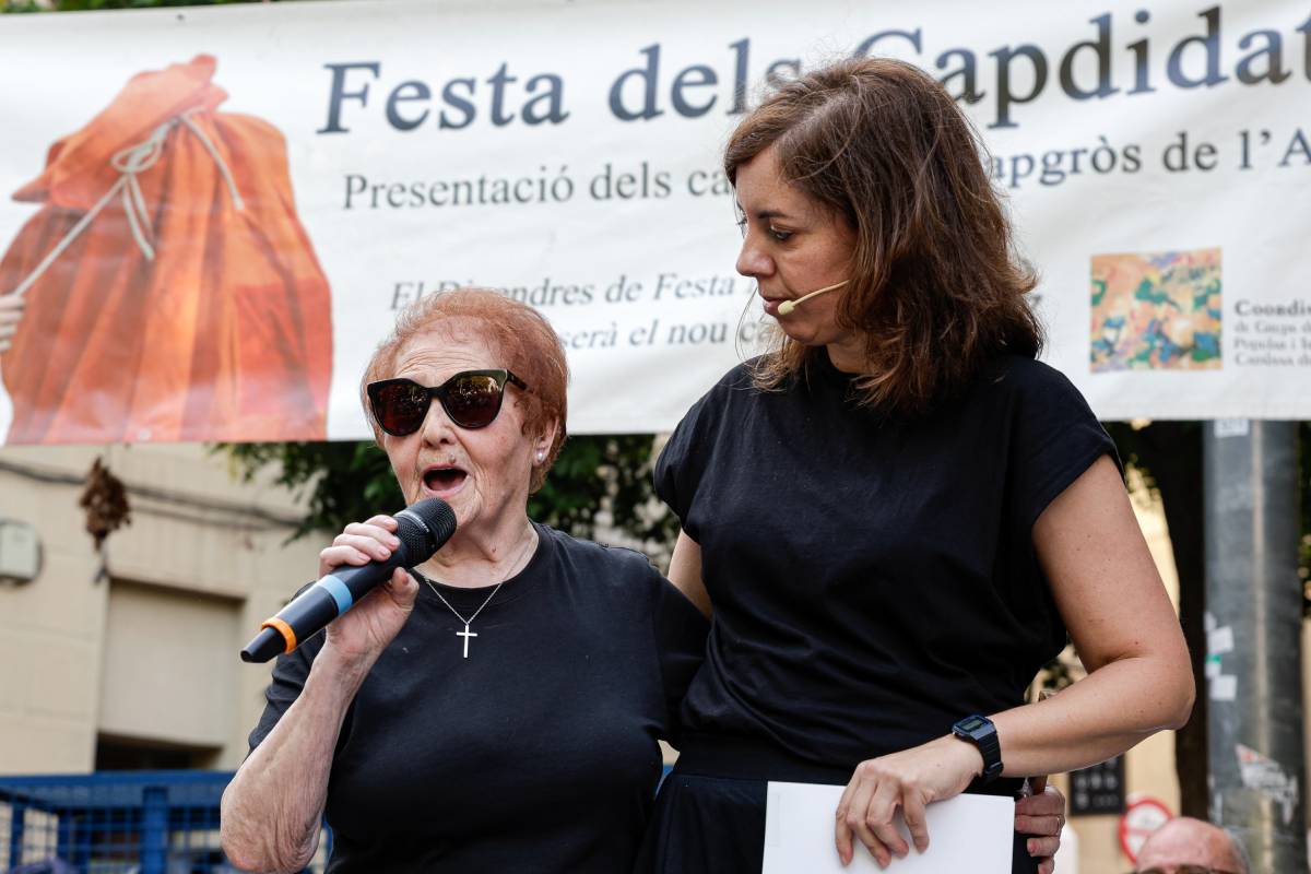 Carmen Aguilar, durant la defensa de la seva capdidatura - Lluís Clotet Carmen Aguilar, durant la defensa de la seva capdidatura