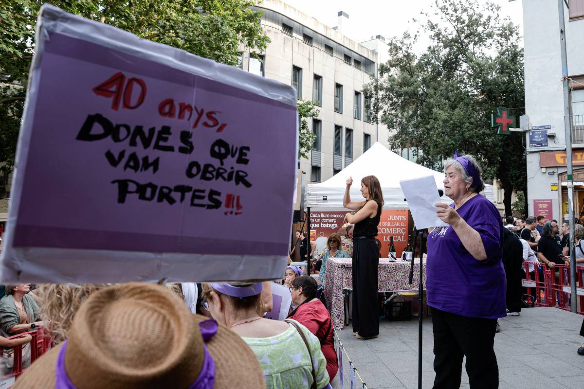Mercè Gómez, durant la defensa de la seva capdidatura - Lluís Clotet Mercè Gómez, durant la defensa de la seva capdidatura