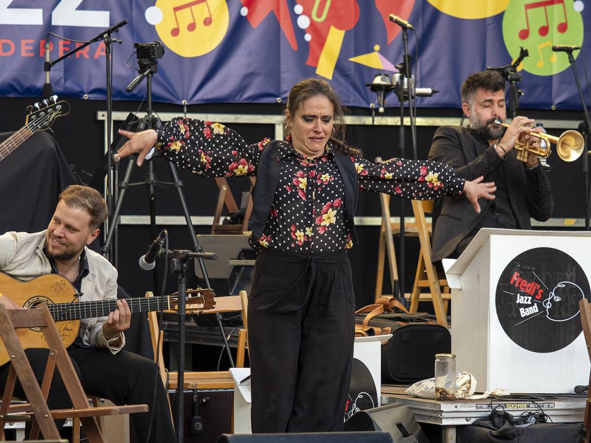 La bailaora Violeta Barrio, durant l`actuació - Miquel Badia La bailaora Violeta Barrio, durant l`actuació