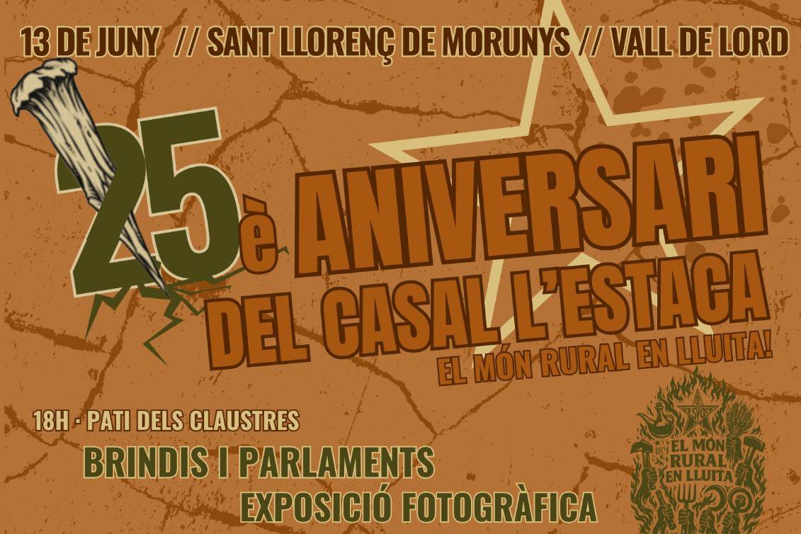 La Vall de Lord commemora el quart de segle del Casal l’Estaca amb una jornada cultural i festiva