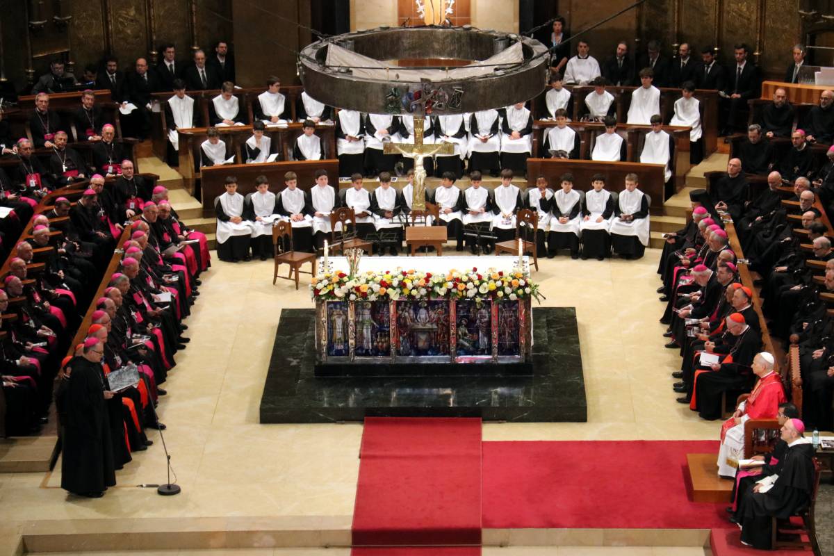 L'Escolania de Montserrat canta el «Virolai» al Papa per segon cop