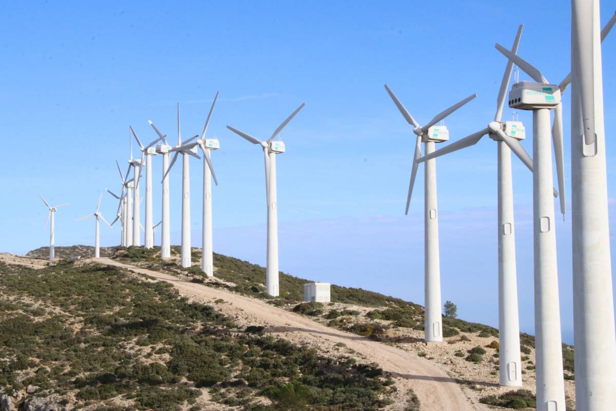 El parc eòlic del Baix Ebre, gestionat per la societat Pebesa, supera els 30 anys de funcionament - Cedida pel Departament de Territori El parc eòlic del Baix Ebre, gestionat per la societat Pebesa, supera els 30 anys de funcionament
