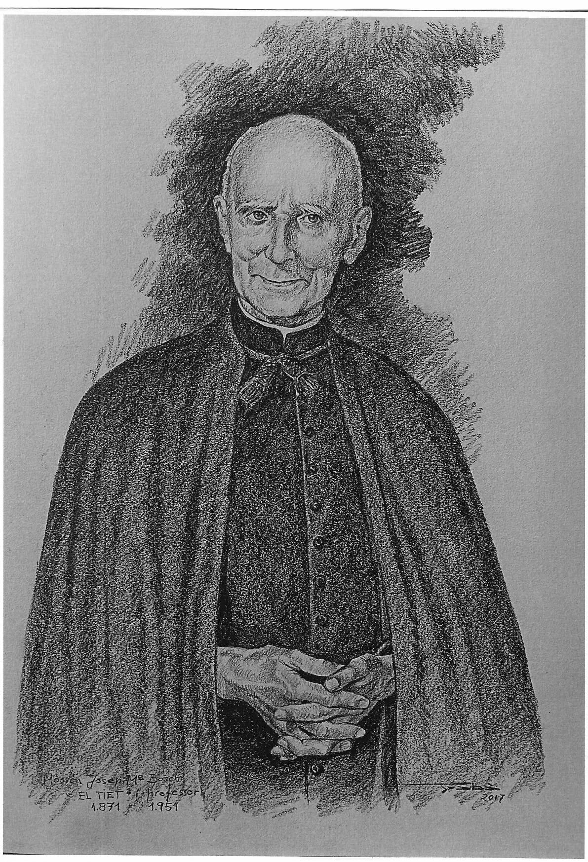 Mossèn JM Bosch, dibuix de Salvador Fabà - CEDIDA