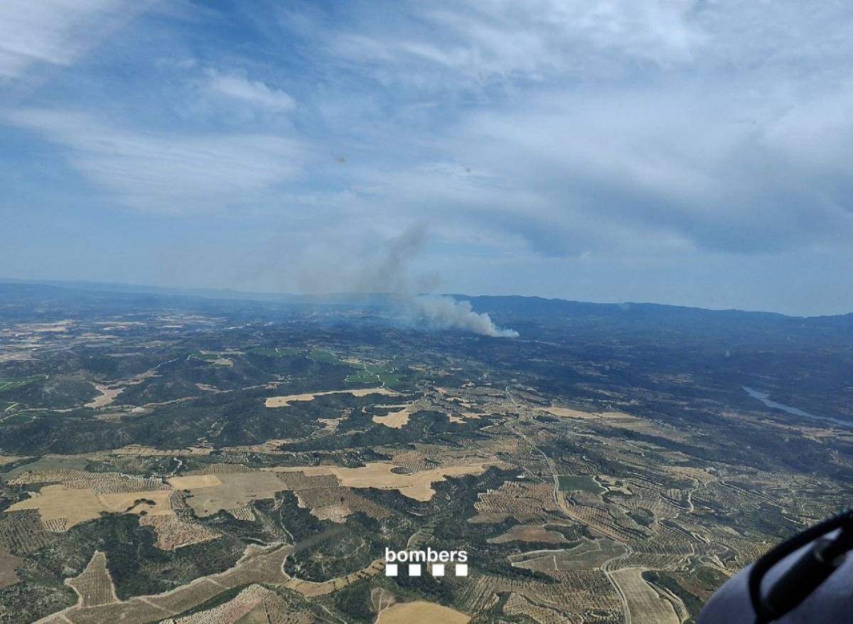 Decretat un incendi forestal a Cervià de les Garrigues 