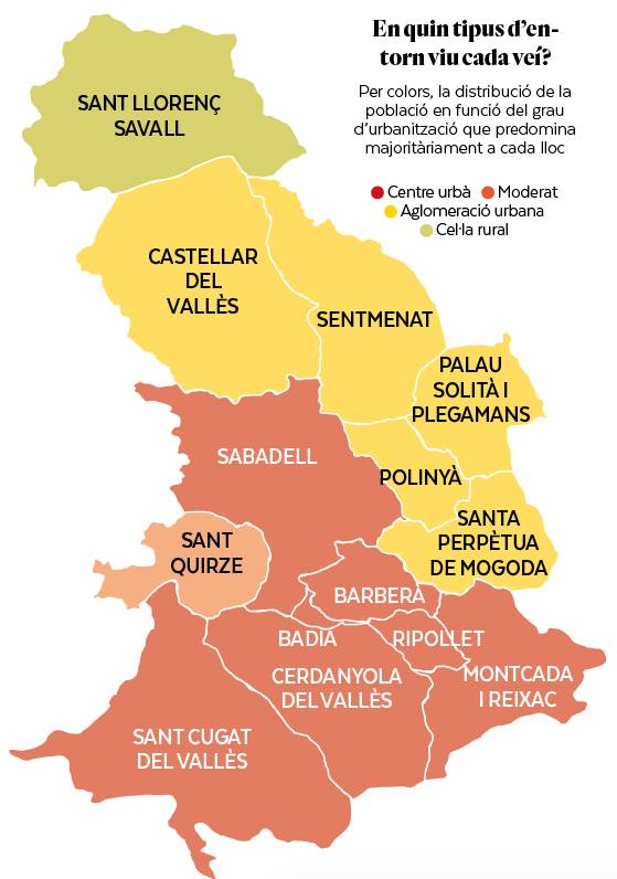 El grau d`urbanització que s`imposa majoritàriament en cada municipi - D.S. El grau d`urbanització que s`imposa majoritàriament en cada municipi