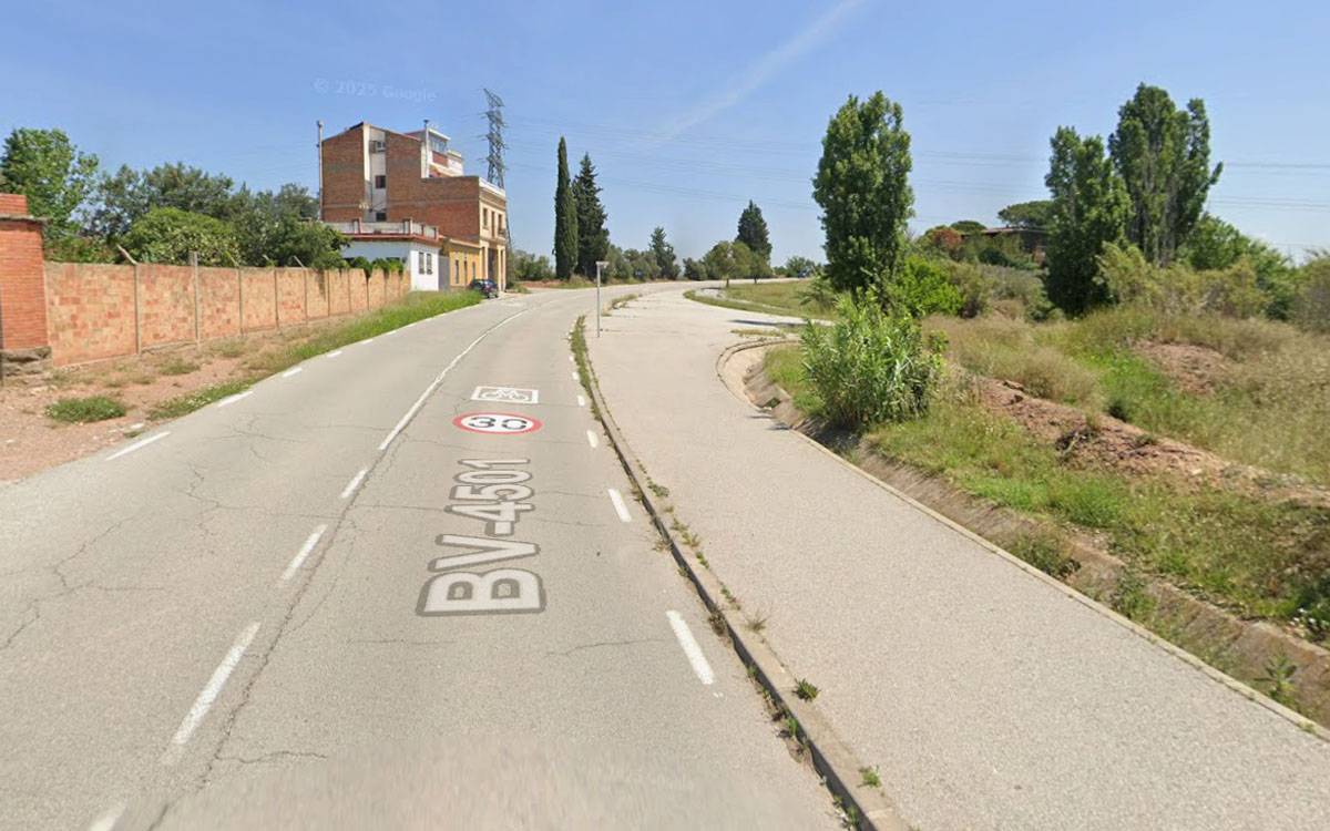 Tall puntual a la carretera de Santpedor per les obres de la Via Verda