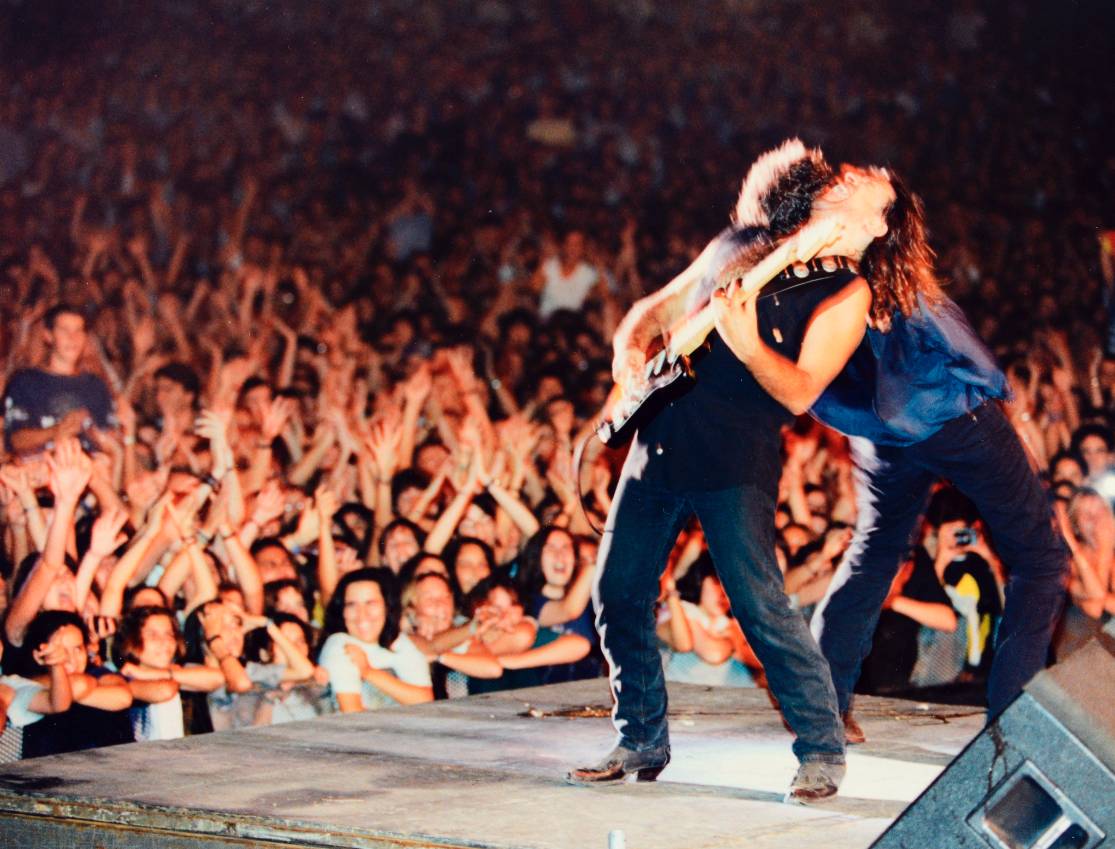 Carles Sabater i Pep Sala en el concert a Sabadell el 1995 - AHS Carles Sabater i Pep Sala en el concert a Sabadell el 1995