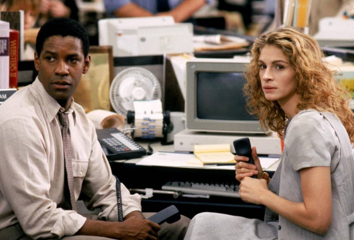 Denzel Washington i Julia Roberts a The Pelican Brief