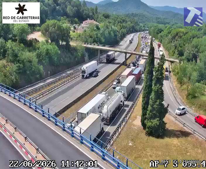 Un motorista mor en un accident a l'AP-7 a Sant Celoni