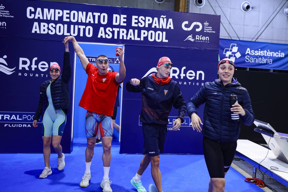 El relleu de 4x100 estils del CN Terrassa en el Campionat d`Espanya - El relleu de 4x100 estils del CN Terrassa en el Campionat d`Espanya