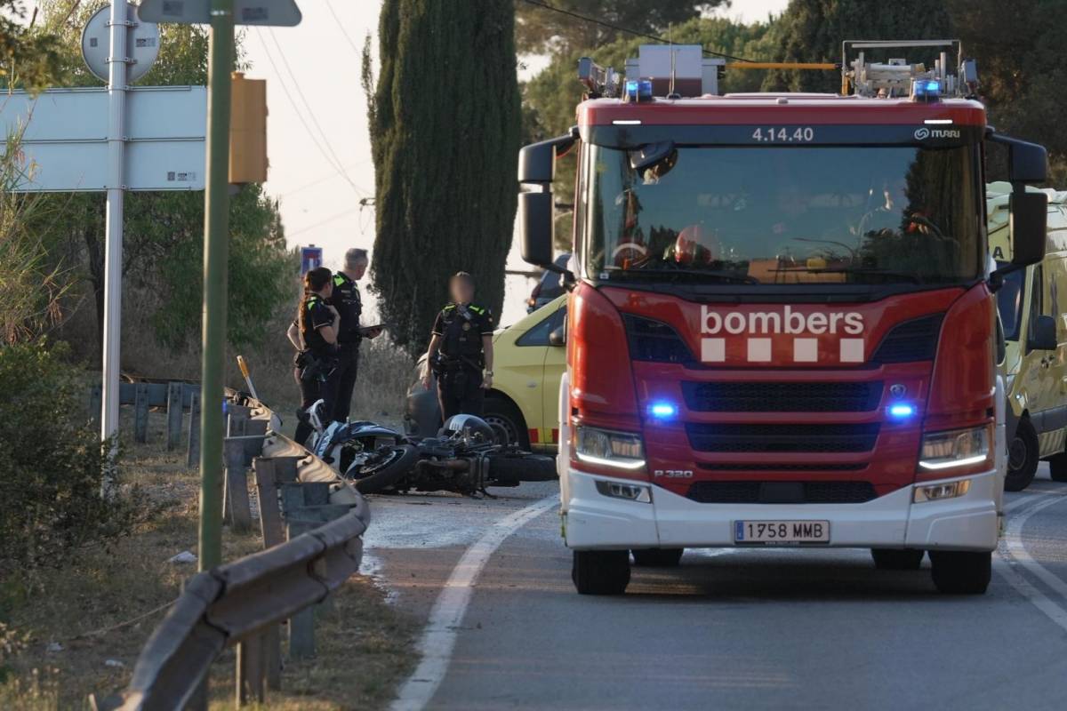 Salven la vida a un motorista accidentat en un dels accessos a Sabadell