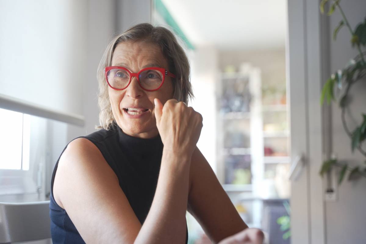 La Marisa Romera, mare de l`Aleix, durant l`entrevista