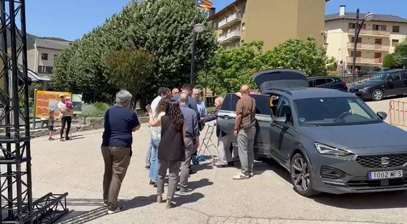 Jordi Pujol arriba a Planoles per l’homenatge organitzat per la JNC Alumni