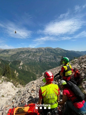 Traslladen al Taulí un escalador després de precipitar-se uns 20 metres al Pedraforca