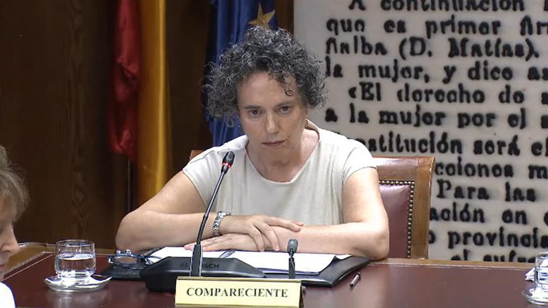 Captura de pantalla de Gertrudis Alcázar en la seva compareixença al Senat - 