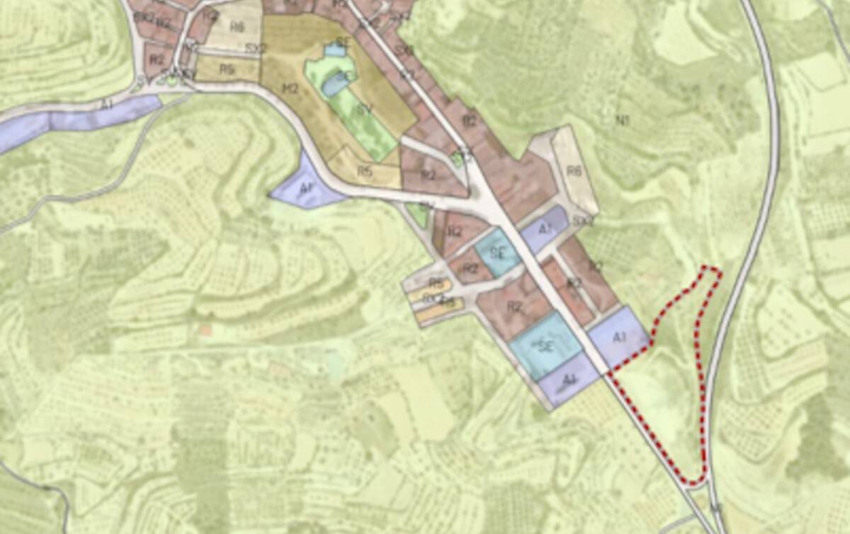 Mapa de la modificació urbanística prevista a la Fatarella per construir nou habitatge. - ACN Mapa de la modificació urbanística prevista a la Fatarella per construir nou habitatge.
