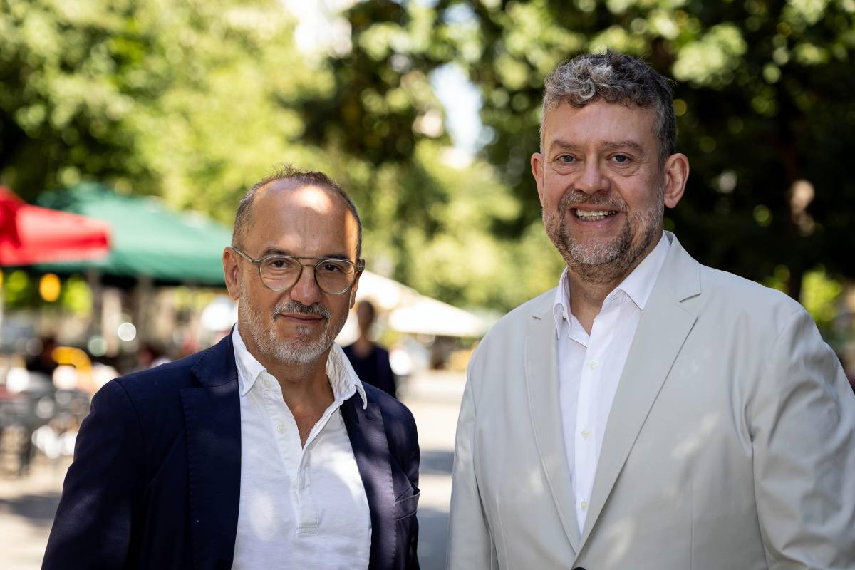 Carles Campuzano i Francesc-Marc Álvaro, fotografiats avui a Barcelona - Hugo Fernández