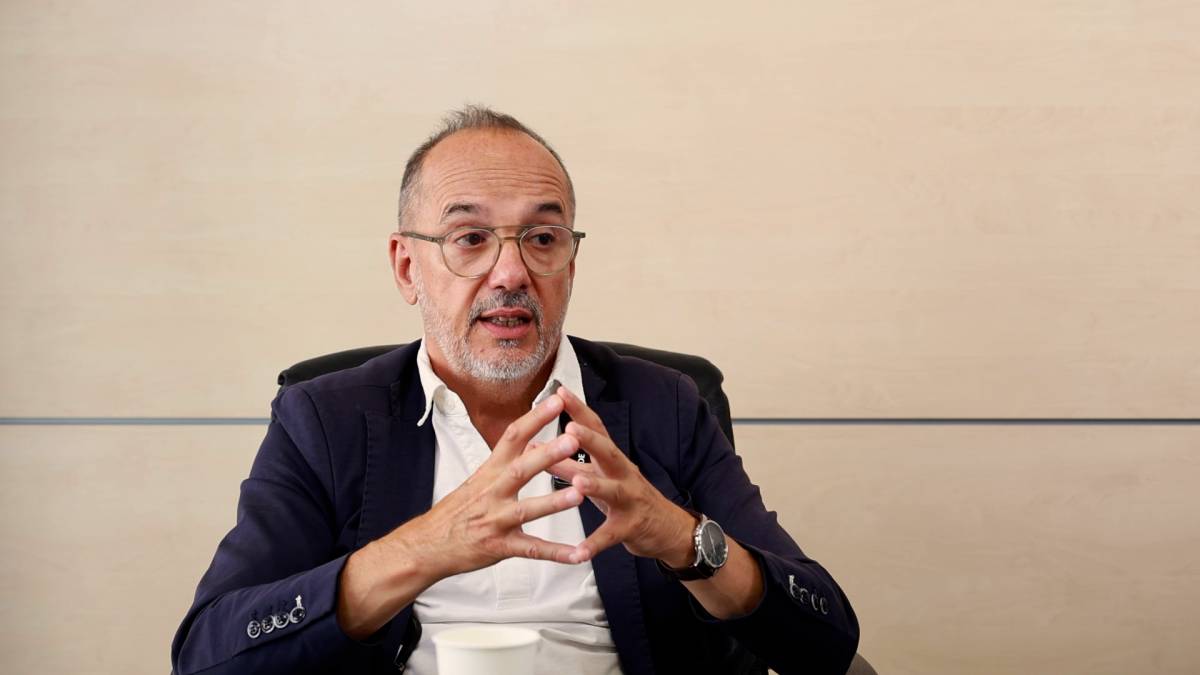 Carles Campuzano, durant l`entrevista amb Nació - Hugo Fernández Carles Campuzano, durant l`entrevista amb Nació