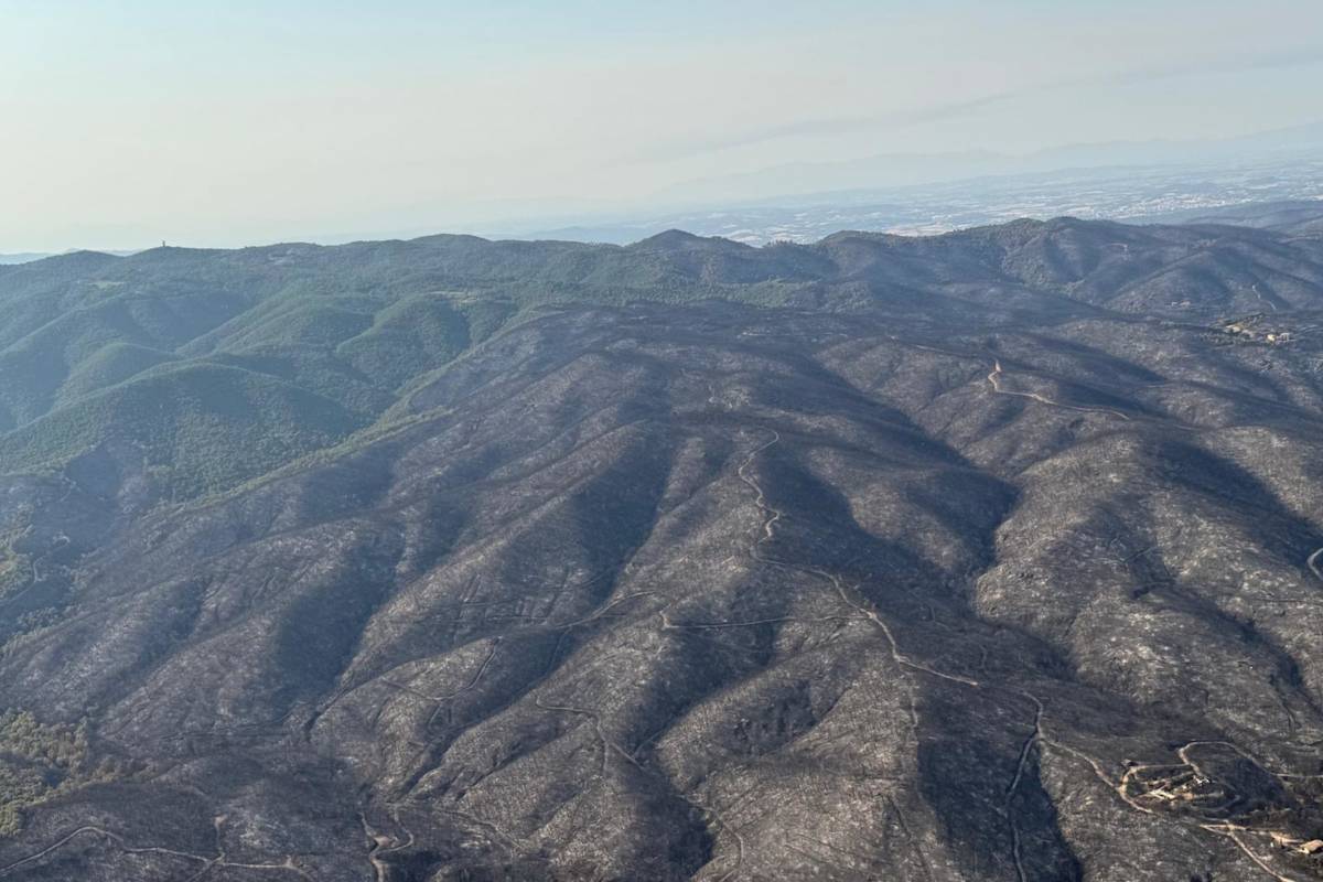 L'incendi de les Gavarres pateix algunes revifades i els Bombers no el donen per controlat 