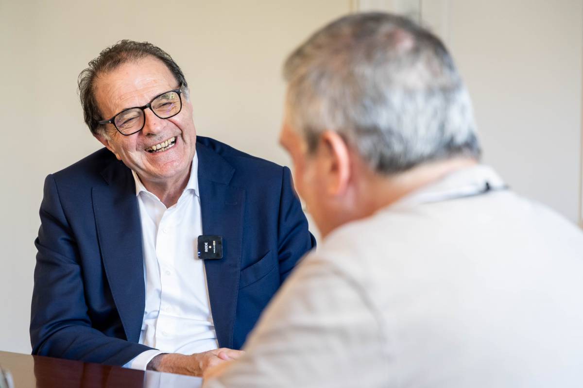 Jordi Alberich, durant l`entrevista amb Nació - Hugo Fernández Jordi Alberich, durant l`entrevista amb Nació