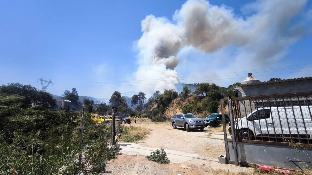 Incendi forestal a Sentmenat - Cedida