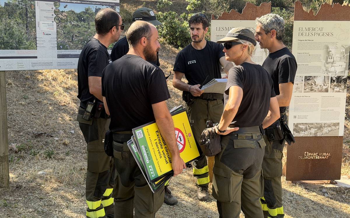 Els Agents Rurals demanen que es respecti la restricció d'accés a Montserrat per l'alt risc d'incendi
