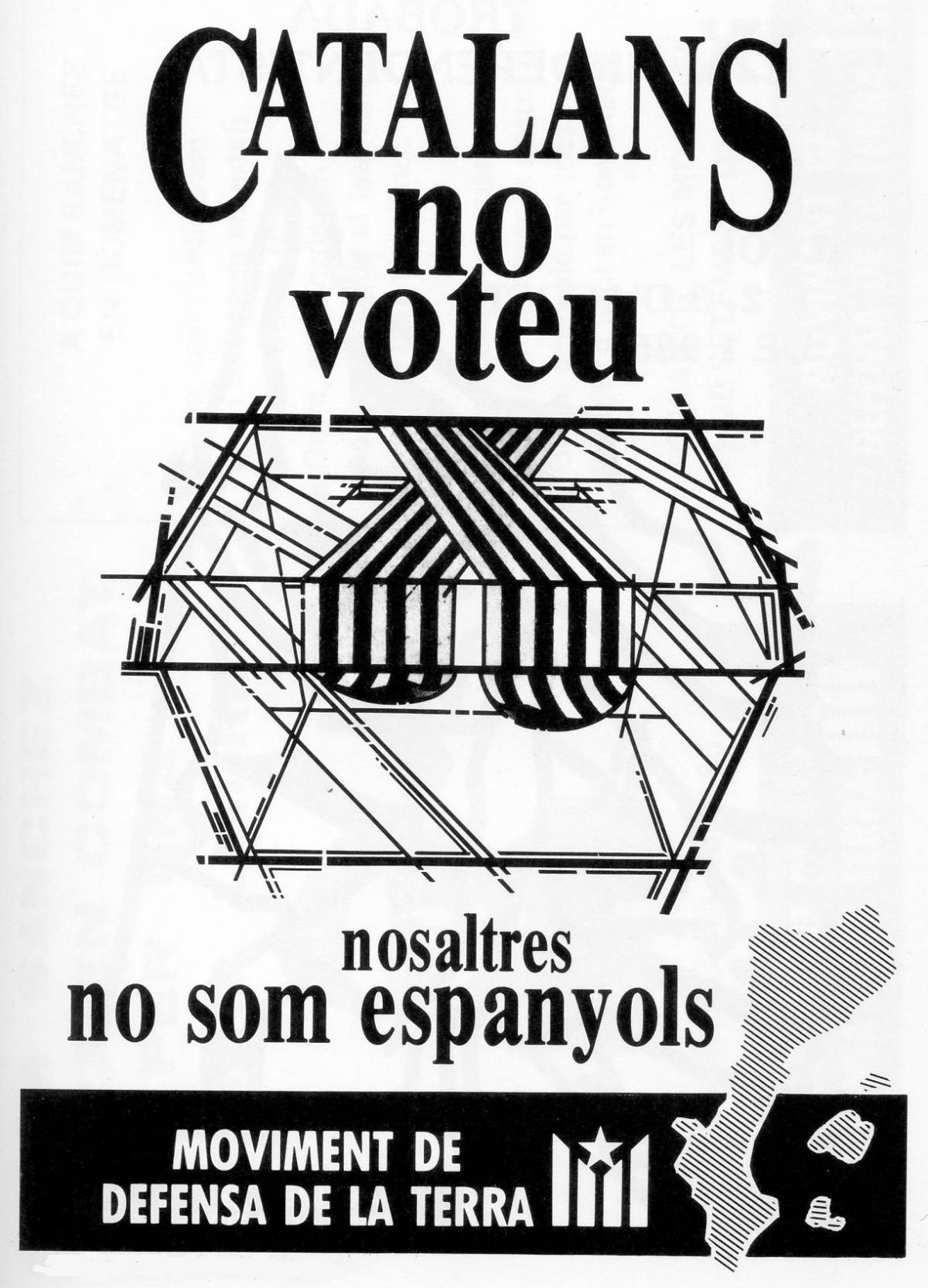 Cartell de l’MDT convidant a l’abstenció a les eleccions generals espanyoles del 22 de juny de 1986 - MDT Cartell de l’MDT convidant a l’abstenció a les eleccions generals espanyoles del 22 de juny de 1986