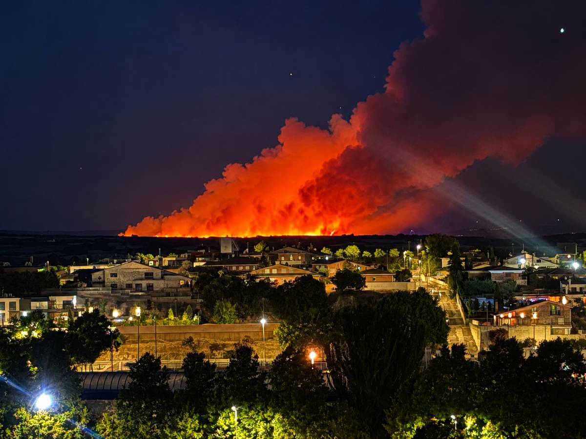 Un incendi mobilitza 13 dotacions dels Bombers a Guimerà, a l’Urgell