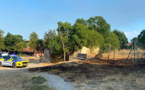 Petit incendi a la zona del bosquet de la Canal de Tona