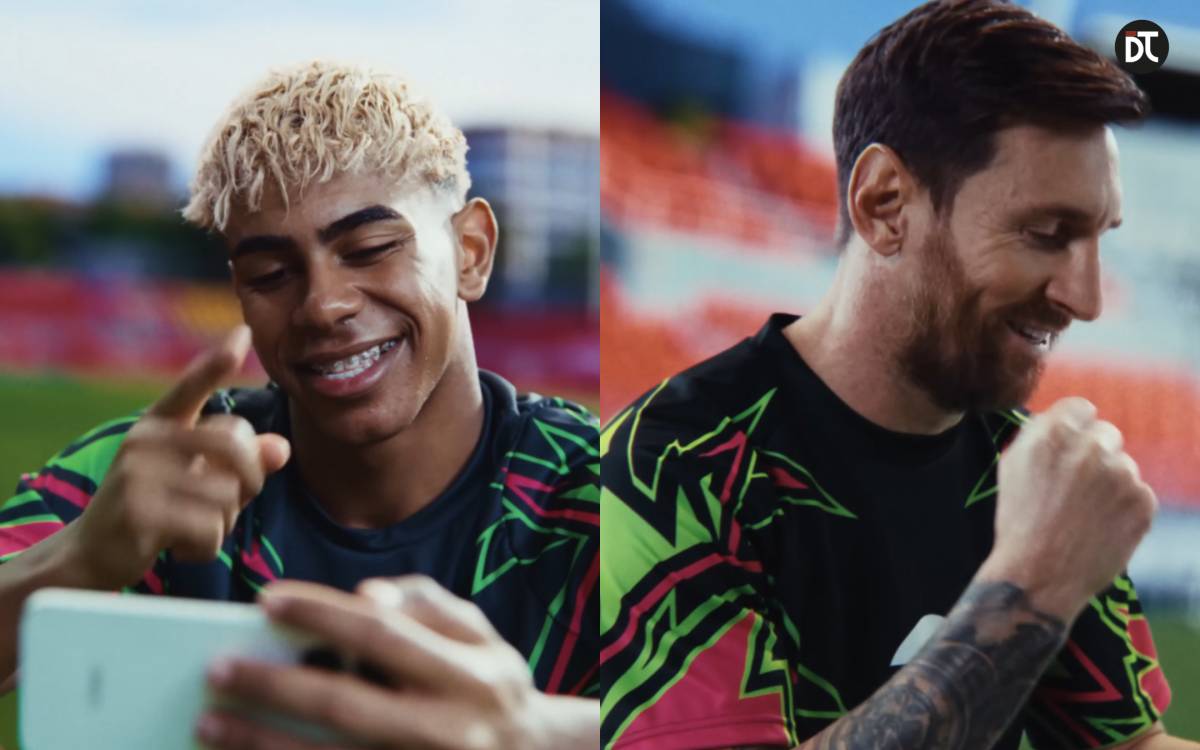 VÍDEO | Lamine Yamal i Leo Messi visiten l'Estadi Olímpic de Terrassa per al nou anunci de Konami