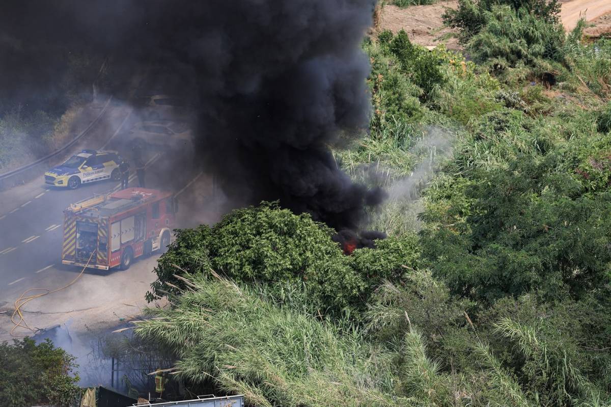 Incendi de vegetació al costat de la Bassa de Sant Oleguer - Víctor Castillo Incendi de vegetació al costat de la Bassa de Sant Oleguer
