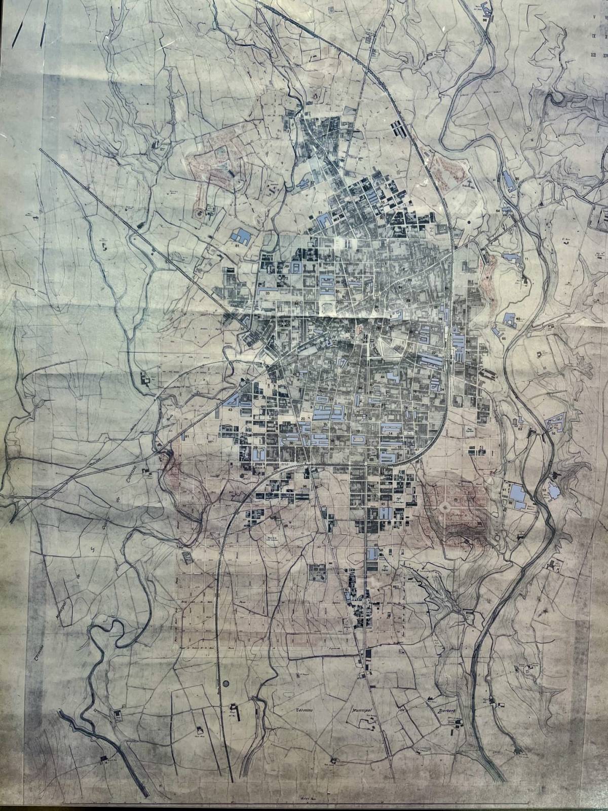 Sabadell, el 1916, amb afegits dels anys trenta - AHS Sabadell, el 1916, amb afegits dels anys trenta