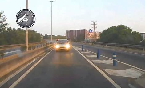 VÍDEO | Un vehicle circula en sentit contrari i provoca un ensurt a Terrassa