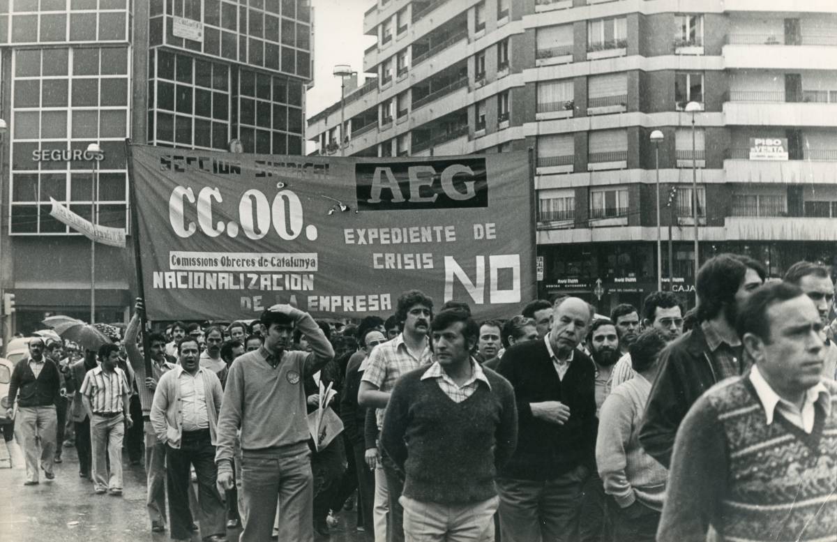 Protesta per un expedient de crisi
