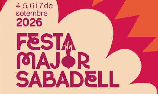 Aquest és el cartell de la Festa Major de Sabadell 2026, dissenyat per Abril Blanes