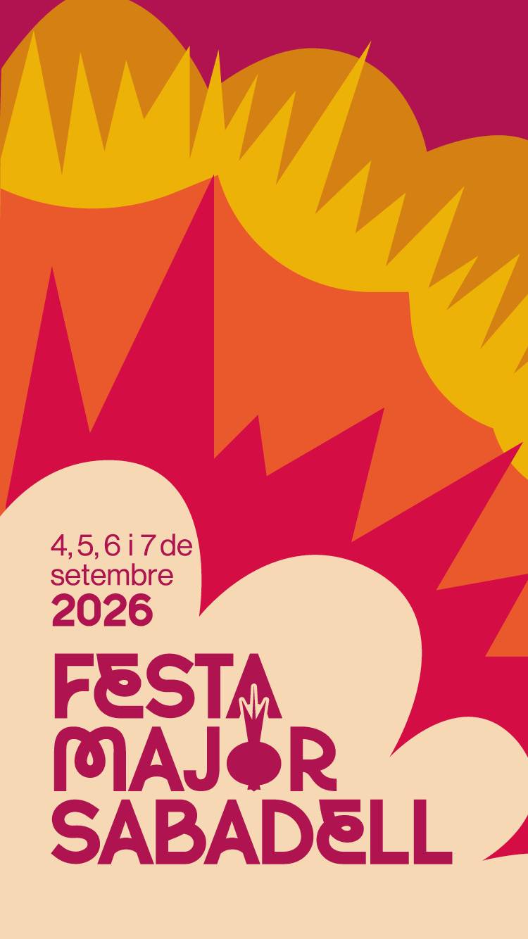 Cartell de Festa Major de Sabadell 2026, dissenyat per Abril Blanes - Cedida (Aj. Sabadell) Cartell de Festa Major de Sabadell 2026, dissenyat per Abril Blanes
