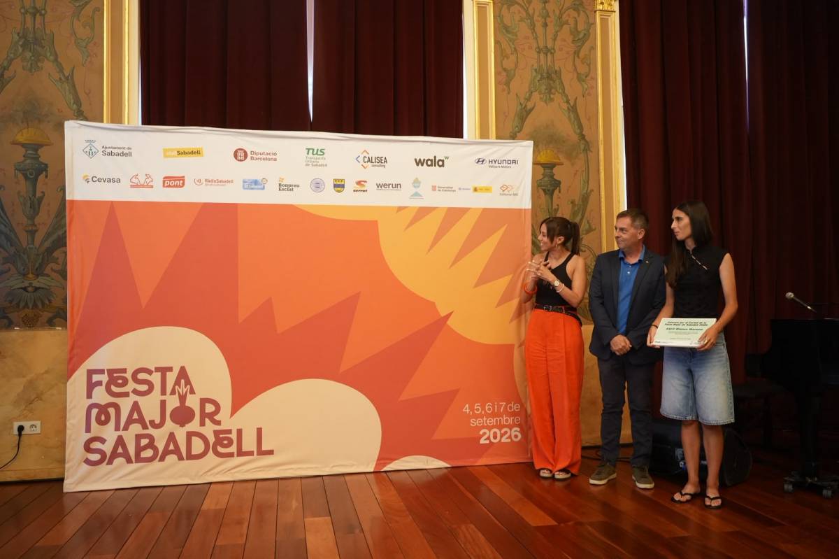 Aquest és el cartell de la Festa Major de Sabadell 2026, dissenyat per Abril Blanes