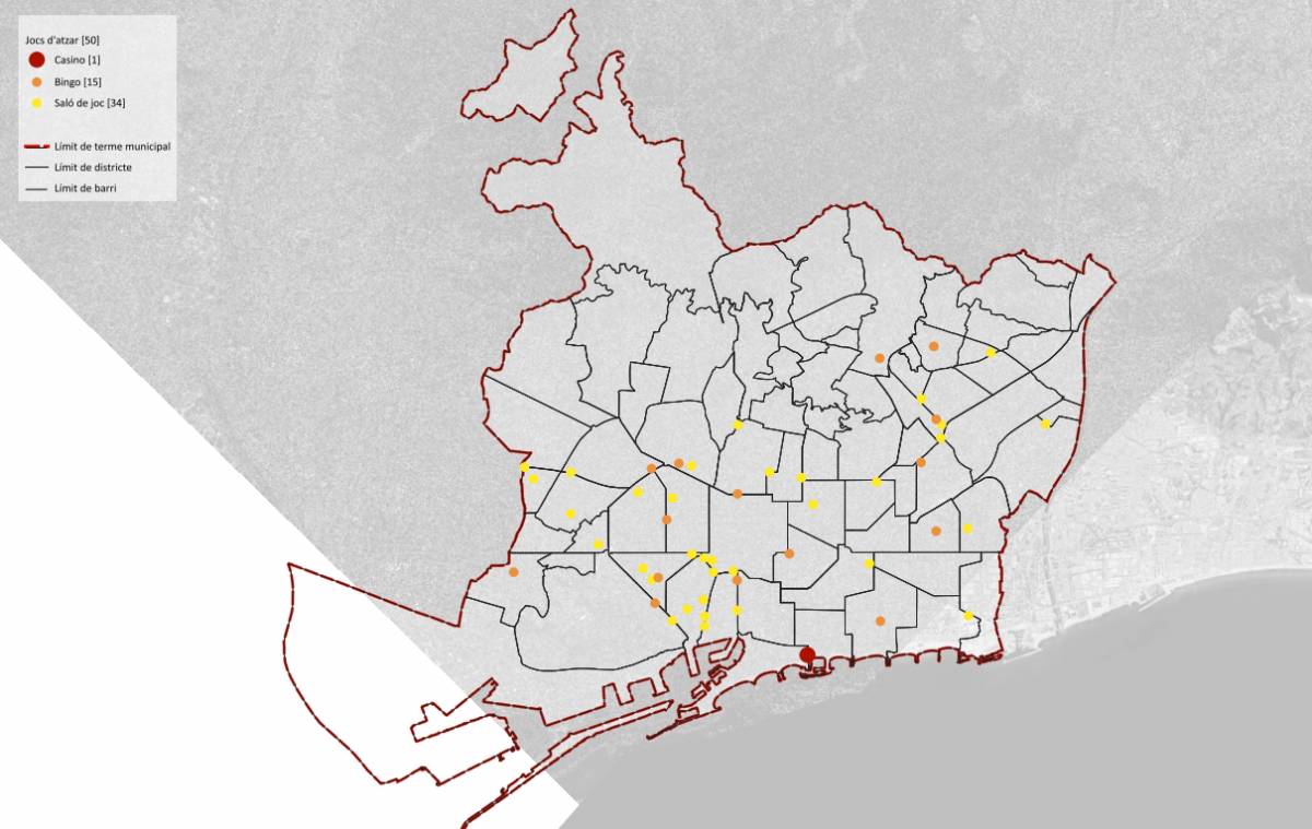 Els locals de joc i apostes existents ara a Barcelona - Ajuntament de Barcelona Els locals de joc i apostes existents ara a Barcelona