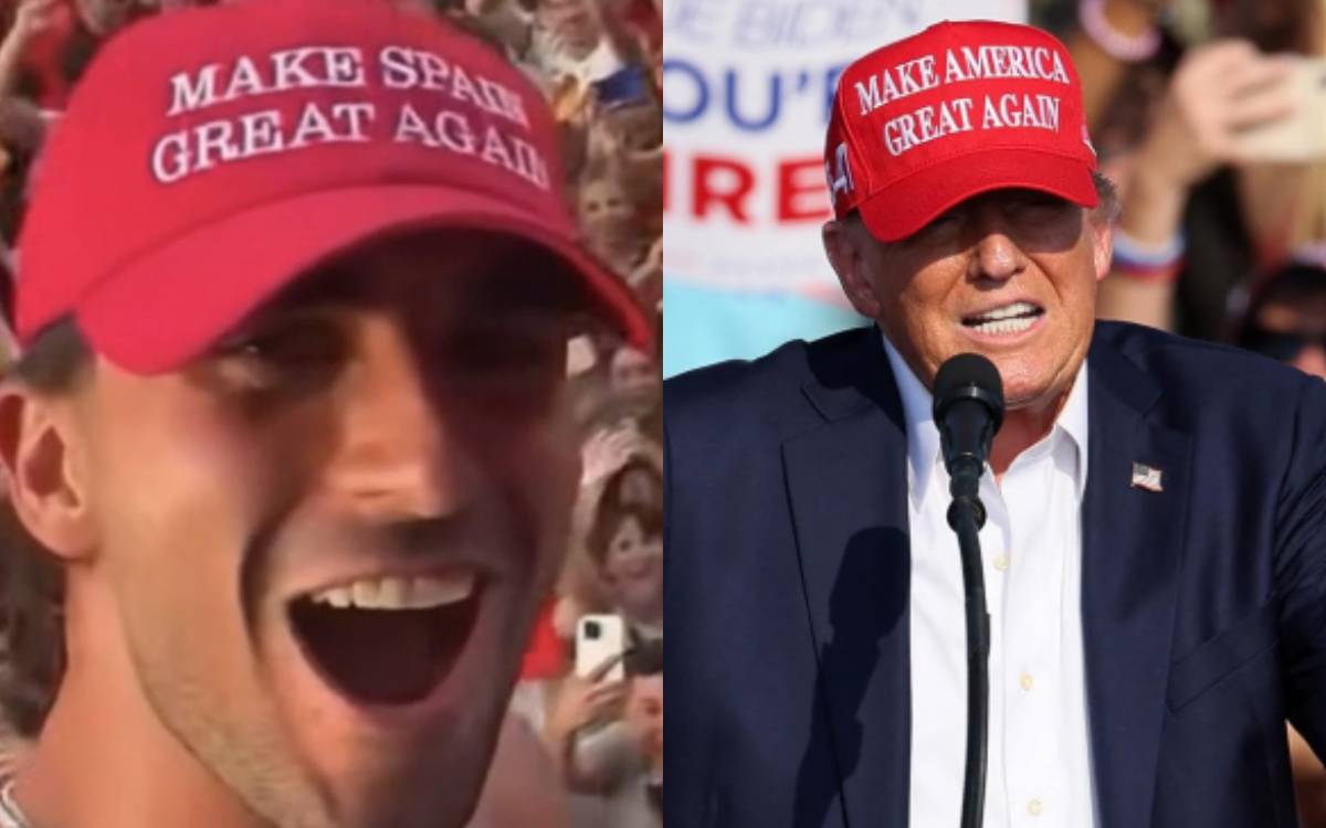 «Make Spain great again», la gorra «trumpista» de Ferran Torres en la celebració del Mundial