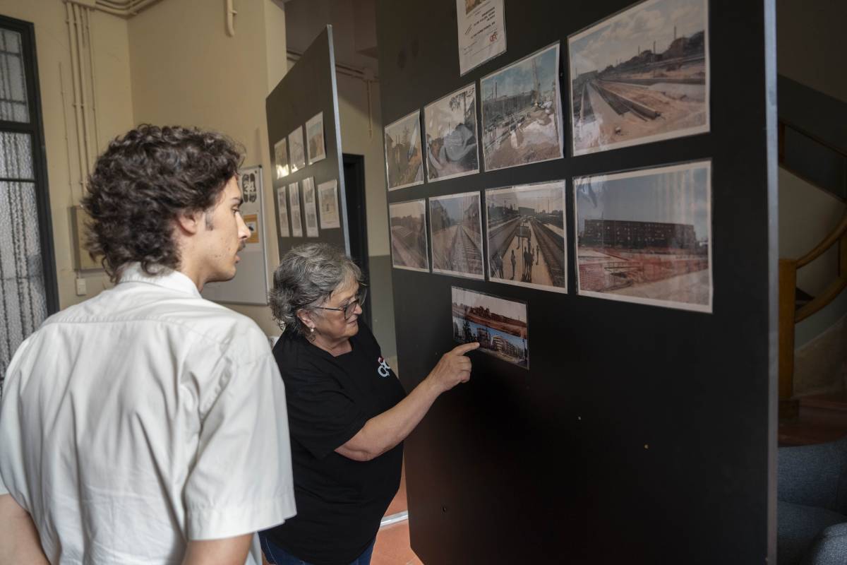 La projecció fotogràfica amb les fotografies de Rafael Aróztegui - Alberto Tallón